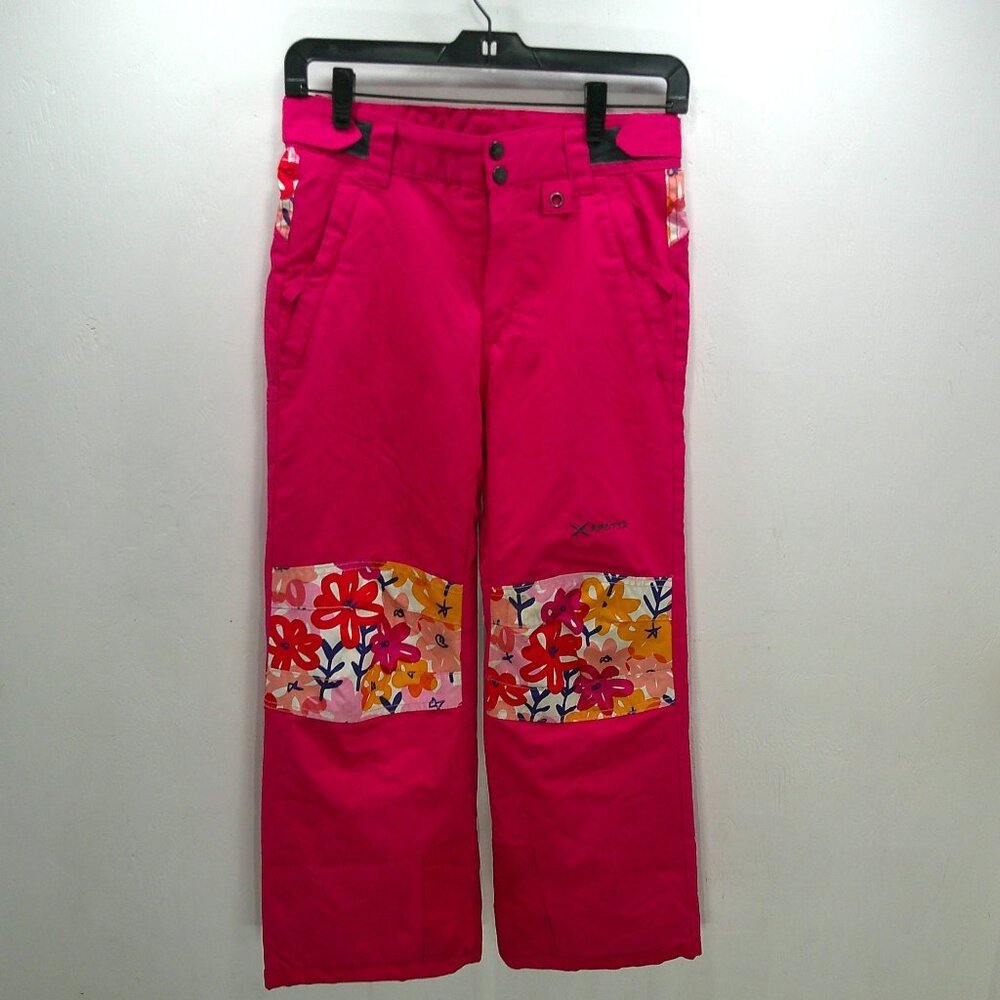 Arctix Reinforced Waterproof Cargo Pink Floral Snow Ski Snowboard Pants M | Med